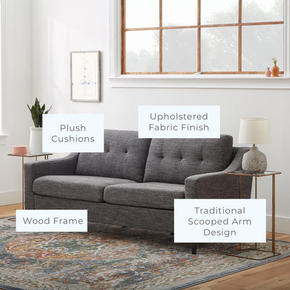 Canapé Brookside Ellen 75 à accoudoirs arrondis rembourré