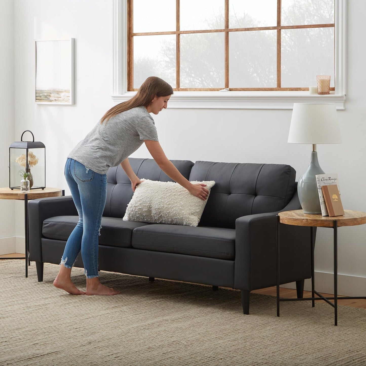 Canapé Brookside Ellen 75 à accoudoirs arrondis rembourré