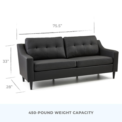 Canapé Brookside Ellen 75 à accoudoirs arrondis rembourré