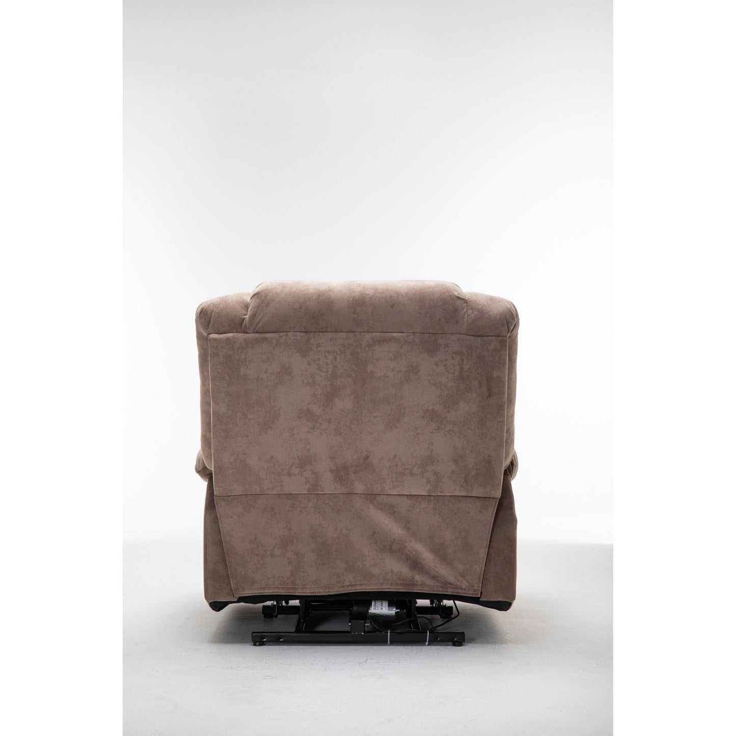 Fauteuil inclinable électrique robuste marron avec tissu antidérapant, coussin rembourré et fonctions réglables pour personnes âgées