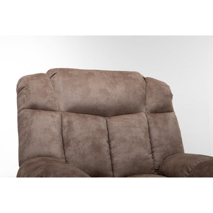 Fauteuil inclinable électrique robuste marron avec tissu antidérapant, coussin rembourré et fonctions réglables pour personnes âgées