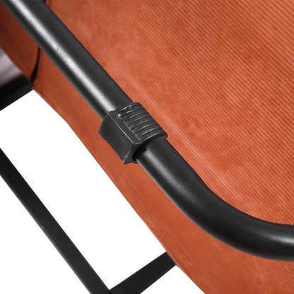 Canapé-lit convertible simple en velours côtelé marron moderne 36,61 po avec dossier inclinable pour salon