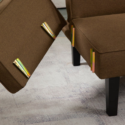 Canapé-lit futon 3 places convertible marron moderne 71,65 avec pieds en bois massif et oreillers pour le salon
