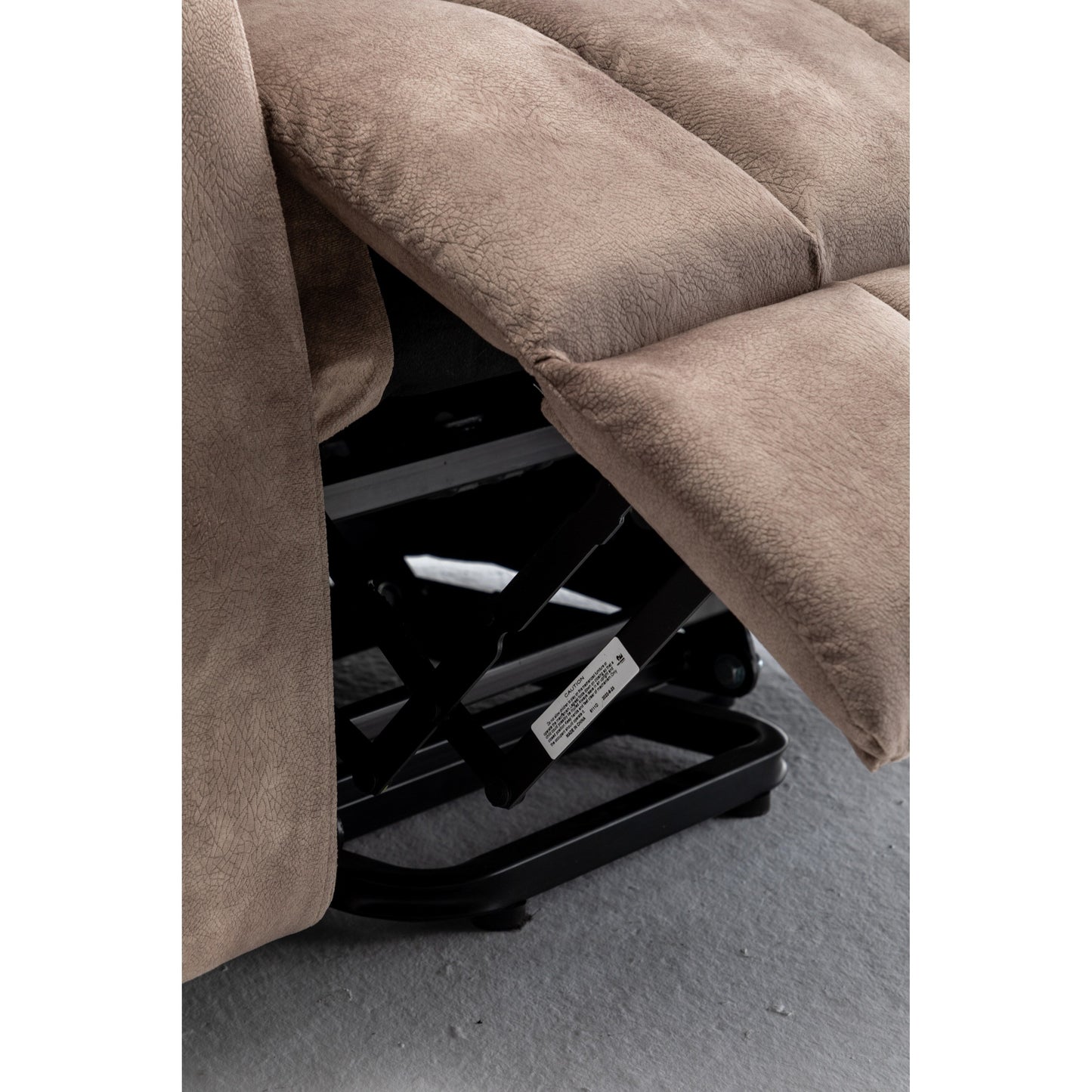 Fauteuil inclinable électrique marron avec massage, chauffage lombaire, moteur allemand silencieux, tissu luxueux en duvet d'oie et porte-gobelets