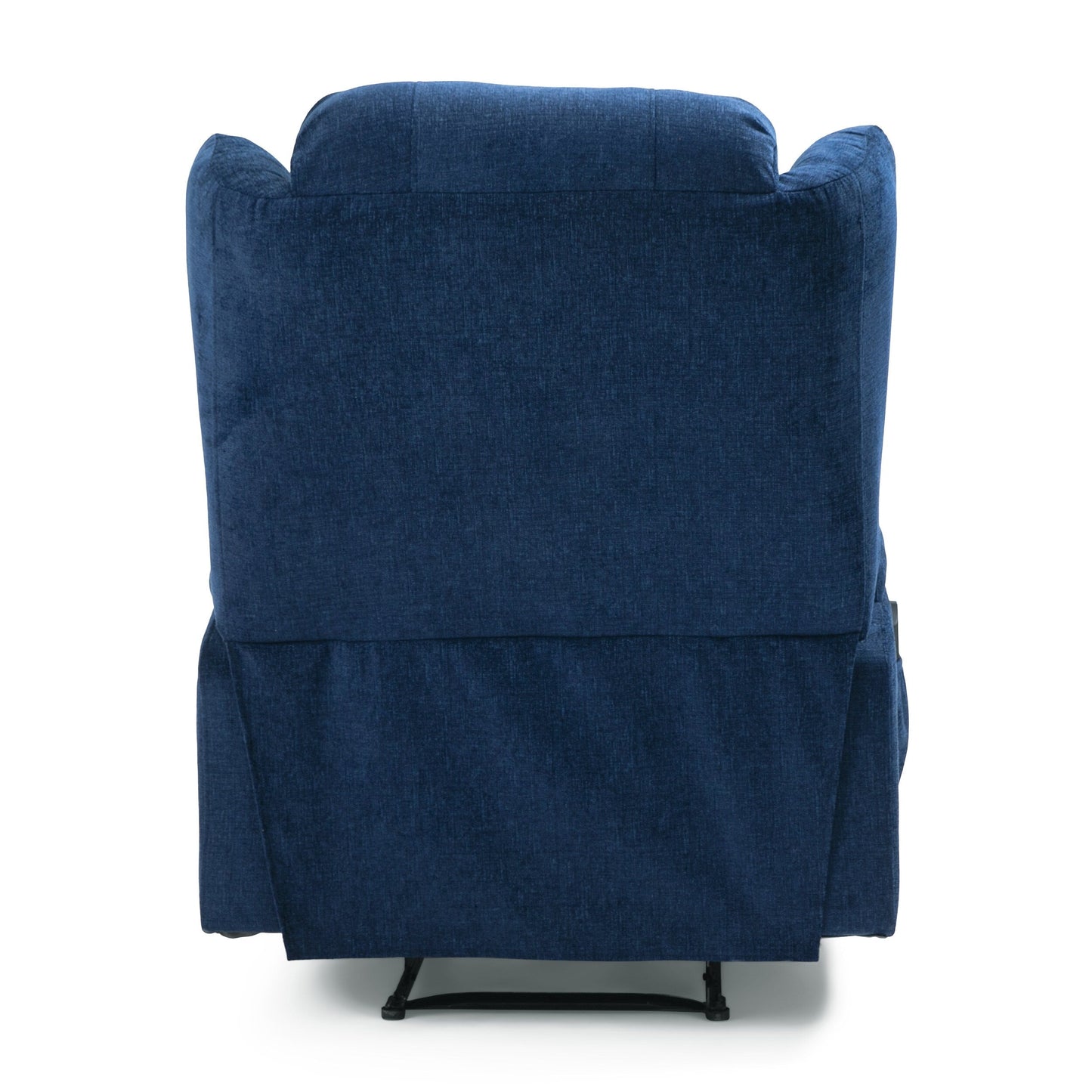 Fauteuil inclinable marron avec inclinaison manuelle, 5 modes de massage, chauffage, deux porte-gobelets, télécommande et rangement latéral