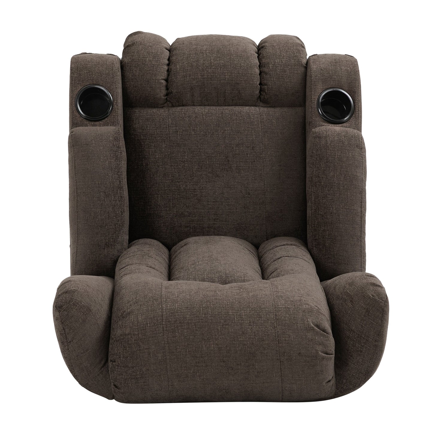 Fauteuil inclinable marron avec massage, chauffage et inclinaison manuelle