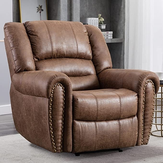 Fauteuil inclinable manuel classique et traditionnel avec accoudoirs et dossier confortables