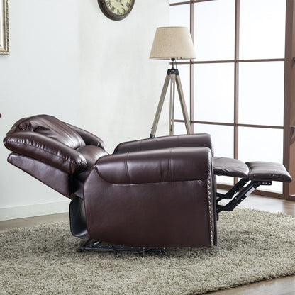 Fauteuil inclinable manuel classique et traditionnel avec accoudoirs et dossier confortables