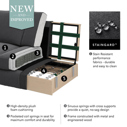 Grand canapé de salon 3 places Bush Furniture Coventry 85W