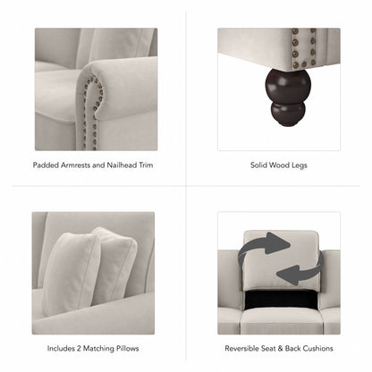 Grand canapé de salon 3 places Bush Furniture Coventry 85W