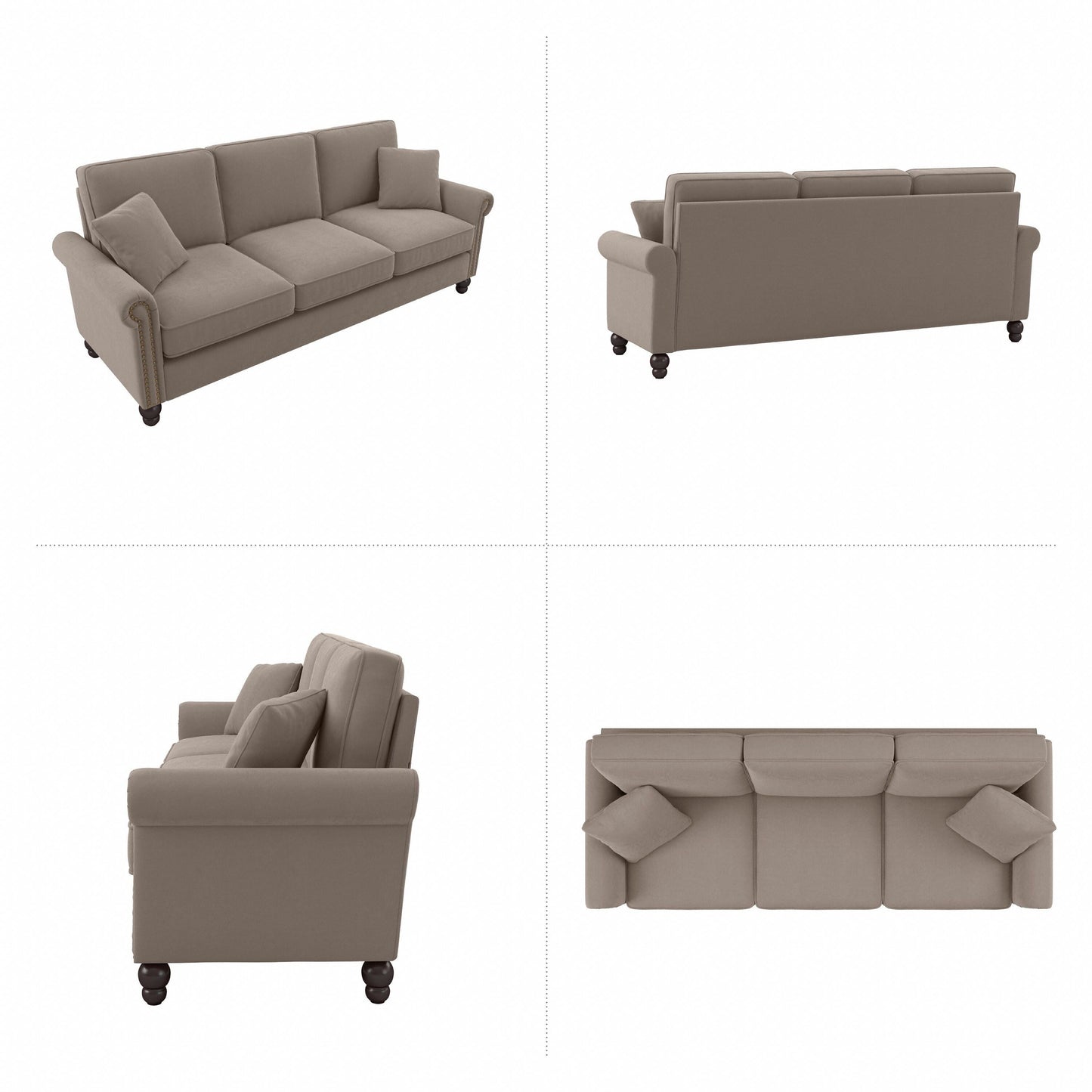 Grand canapé de salon 3 places Bush Furniture Coventry 85W