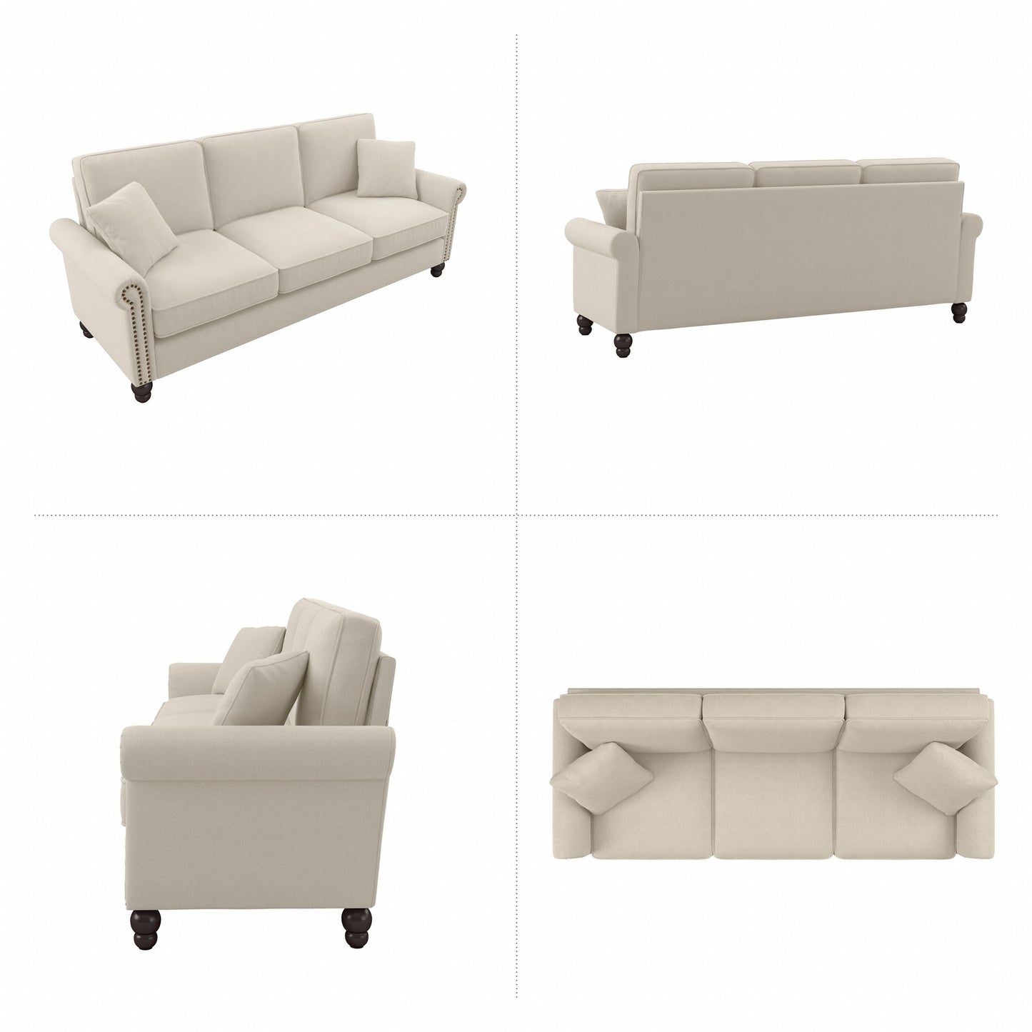 Grand canapé de salon 3 places Bush Furniture Coventry 85W