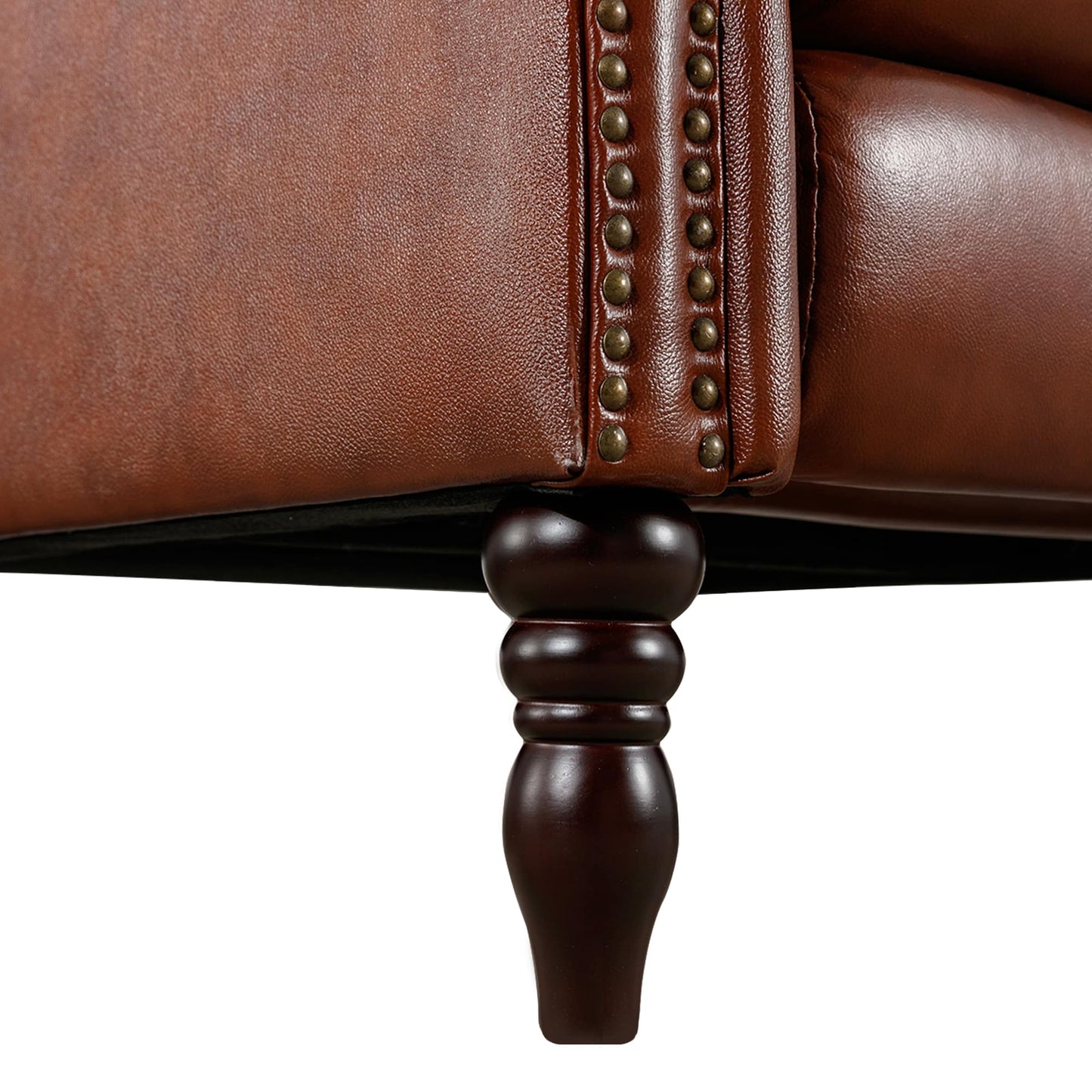 Fauteuil inclinable confortable en cuir véritable, réglable et inclinable, pour salon