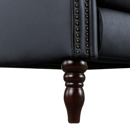 Fauteuil inclinable en cuir véritable de style milieu du siècle, réglable et confortable, lot de 2 fauteuils pour salon