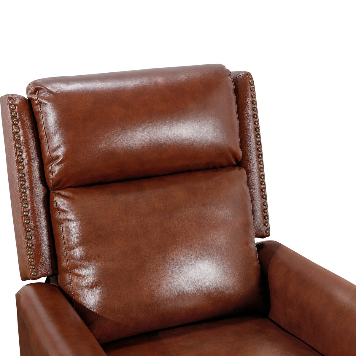 Fauteuil inclinable réglable en cuir véritable avec accoudoirs confortables pour salon