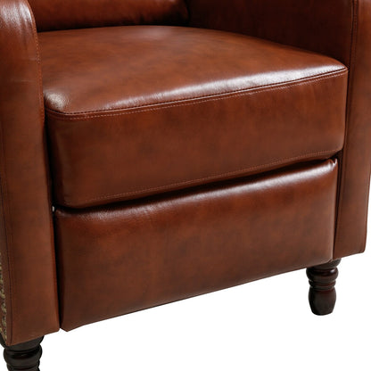 Fauteuil inclinable en cuir véritable COZYMAN, fauteuil confortable pour le salon