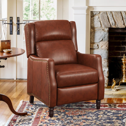 Fauteuil inclinable réglable en cuir véritable moderne COZYMAN avec siège à 3 positions