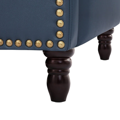 Fauteuil inclinable moderne en cuir véritable COZYMAN, réglable et inclinable avec accoudoirs confortables