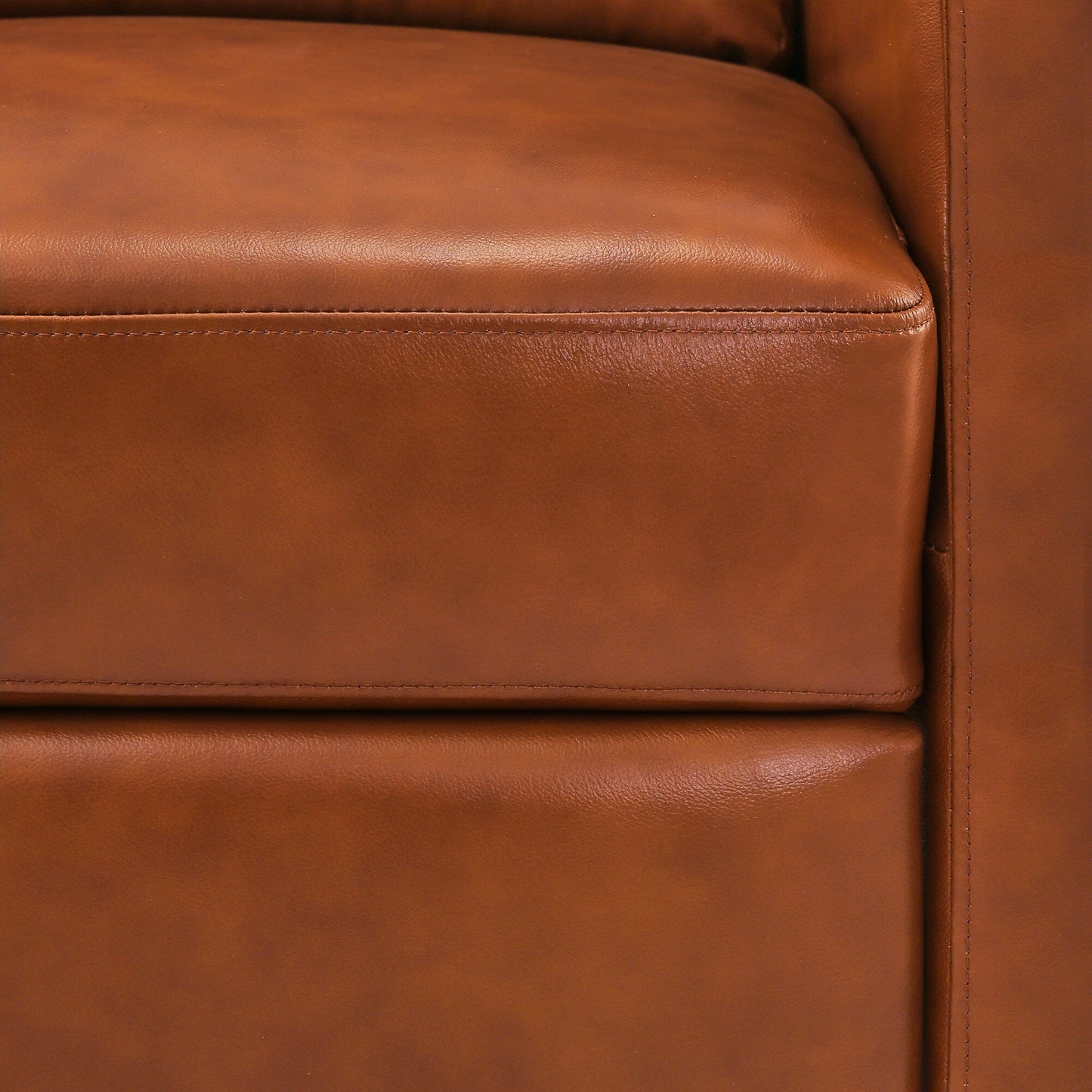 Fauteuil inclinable moderne en cuir véritable COZYMAN, réglable et inclinable avec accoudoirs confortables