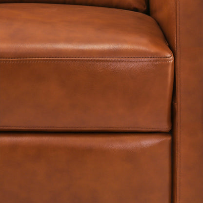 Fauteuil inclinable moderne en cuir véritable COZYMAN, réglable et inclinable avec accoudoirs confortables