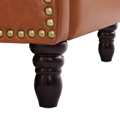 Fauteuil inclinable moderne en cuir véritable COZYMAN, réglable et inclinable avec accoudoirs confortables