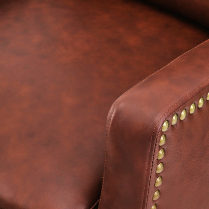 Fauteuils inclinables modernes en cuir véritable COZYMAN, fauteuils inclinables réglables avec accoudoirs confortables, lot de 2