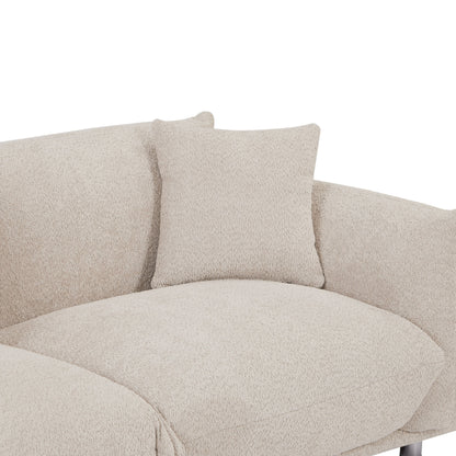 Canapé 3 places Camel Modern 111 surdimensionné avec pieds en métal et structure en bois massif pour le salon