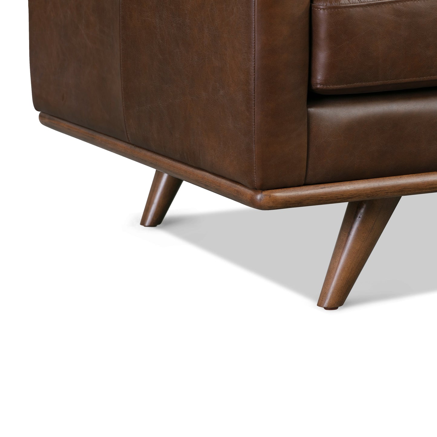 Canapé Poly &amp; Bark Nolita 85 - Cuir italien véritable pleine fleur