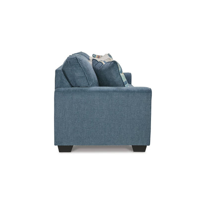 Canapé-lit Caten, lit queen size, revêtement en polyester bleu, 87 pouces