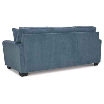 Canapé-lit Caten, lit queen size, revêtement en polyester bleu, 87 pouces