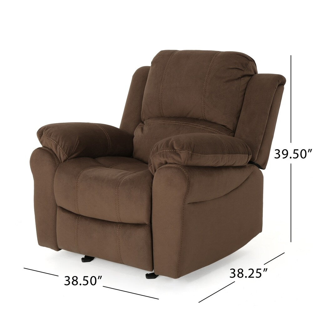 Fauteuil inclinable coulissant en microfibre Celestina Bubba par Christopher Knight Home