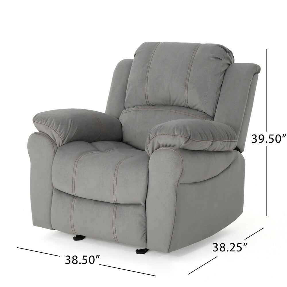 Fauteuil inclinable coulissant en microfibre Celestina Bubba par Christopher Knight Home