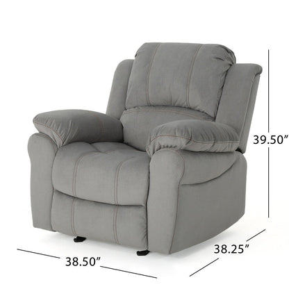 Fauteuil inclinable coulissant en microfibre Celestina Bubba par Christopher Knight Home