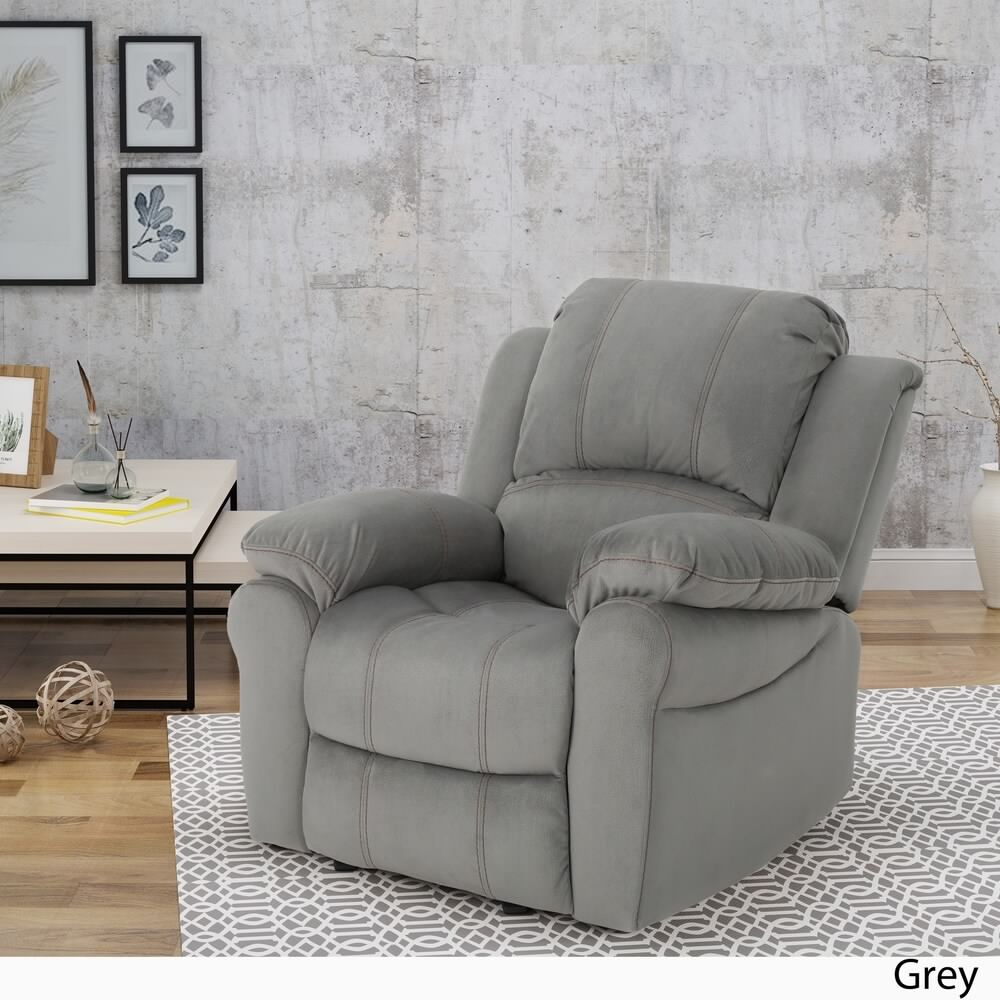 Fauteuil inclinable coulissant en microfibre Celestina Bubba par Christopher Knight Home