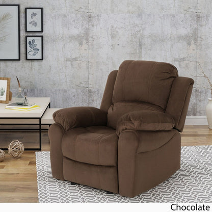 Fauteuil inclinable coulissant en microfibre Celestina Bubba par Christopher Knight Home