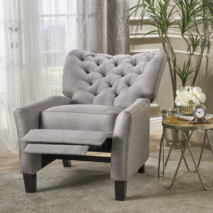 Fauteuil inclinable en tissu capitonné Cerelia par Christopher Knight Home
