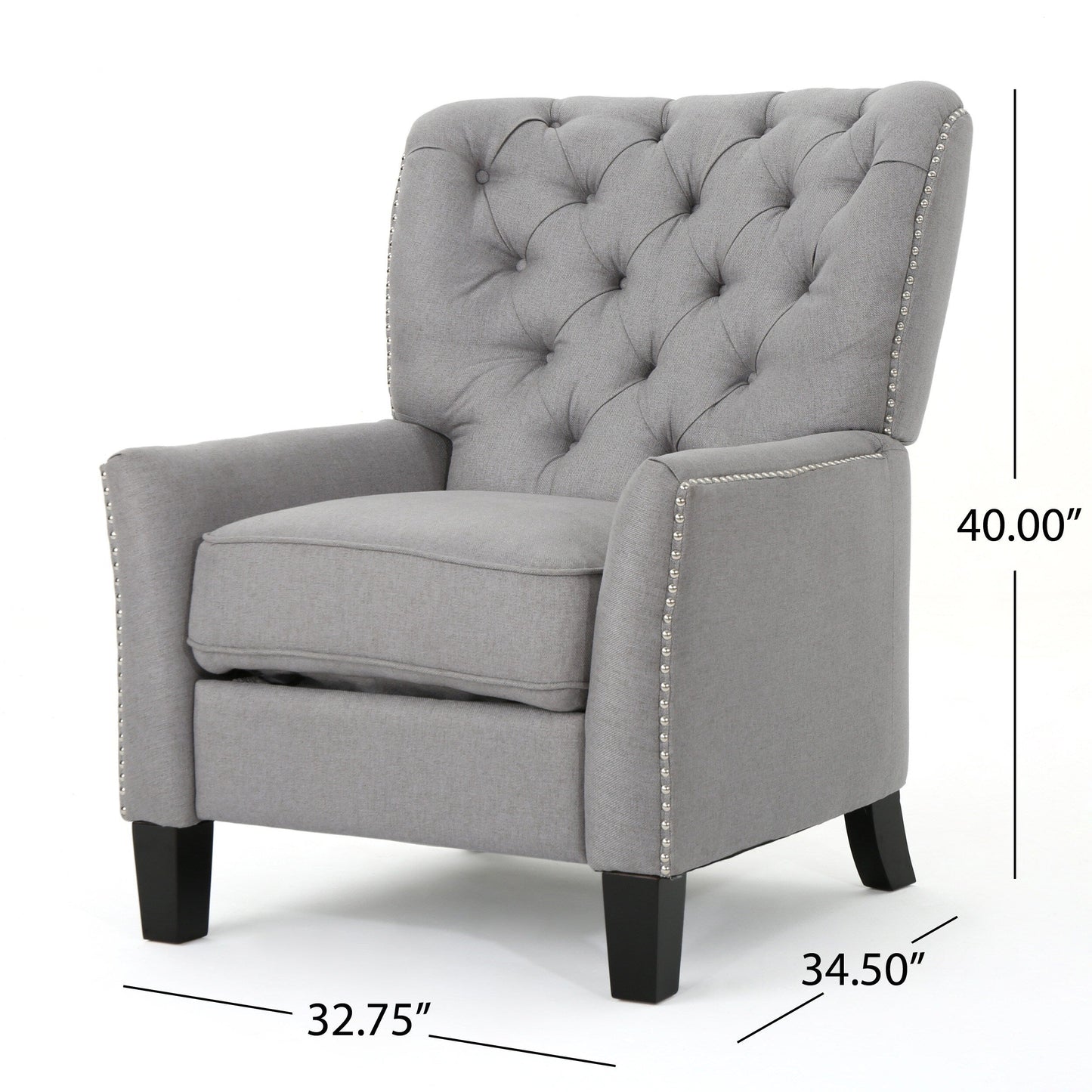 Fauteuil inclinable en tissu capitonné Cerelia par Christopher Knight Home