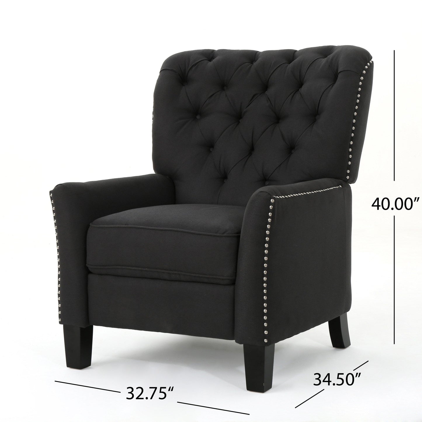 Fauteuil inclinable en tissu capitonné Cerelia par Christopher Knight Home