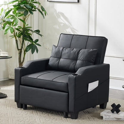 Fauteuil-lit, canapé-lit 3 en 1, fauteuil inclinable réglable, fauteuil, canapé, lit, linge de maison