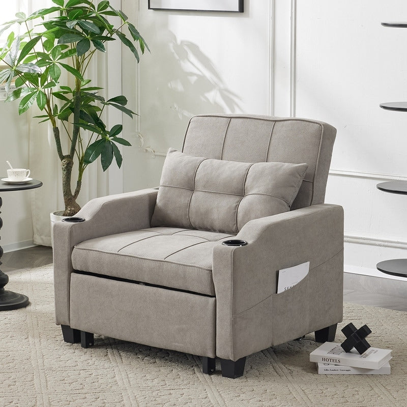 Fauteuil-lit, canapé-lit 3 en 1, fauteuil inclinable réglable, fauteuil, canapé, lit, linge de maison