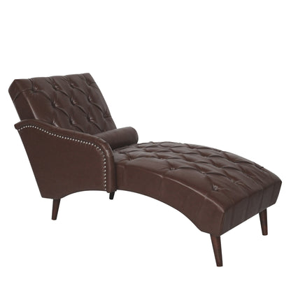 Chaise longue d'intérieur avec accoudoirs, fauteuil d'appoint moelleux, chaise longue rembourrée avec coussin et pieds en bois massif