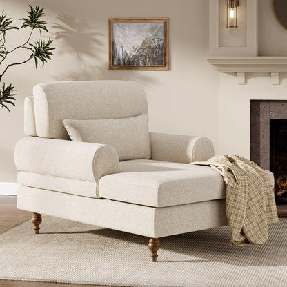 Chaise longue d'intérieur moderne et confortable avec dossier réglable