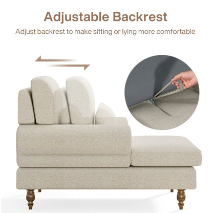 Chaise longue d'intérieur moderne et confortable avec dossier réglable