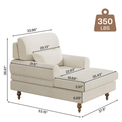 Chaise longue d'intérieur moderne et confortable avec dossier réglable