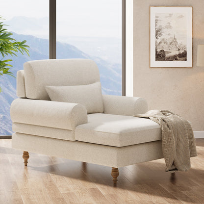 Chaise longue d'intérieur moderne et confortable avec dossier réglable