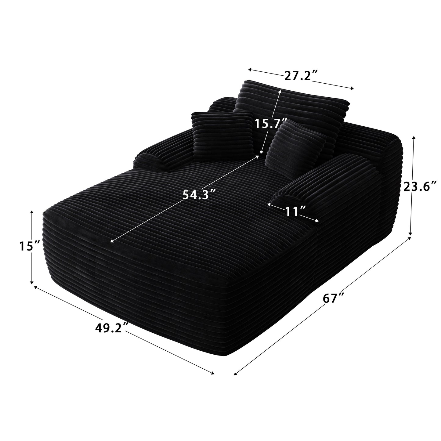 Chaise longue, canapés pour salon, canapé-lit rembourré surdimensionné pour l'intérieur, canapé-lit Cloud pour l'intérieur, siège profond