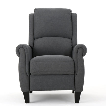 Fauteuil inclinable à dossier relevable en tissu anthracite (facile d'entretien)