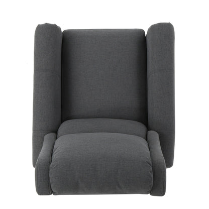 Fauteuil inclinable à dossier relevable en tissu anthracite (facile d'entretien)