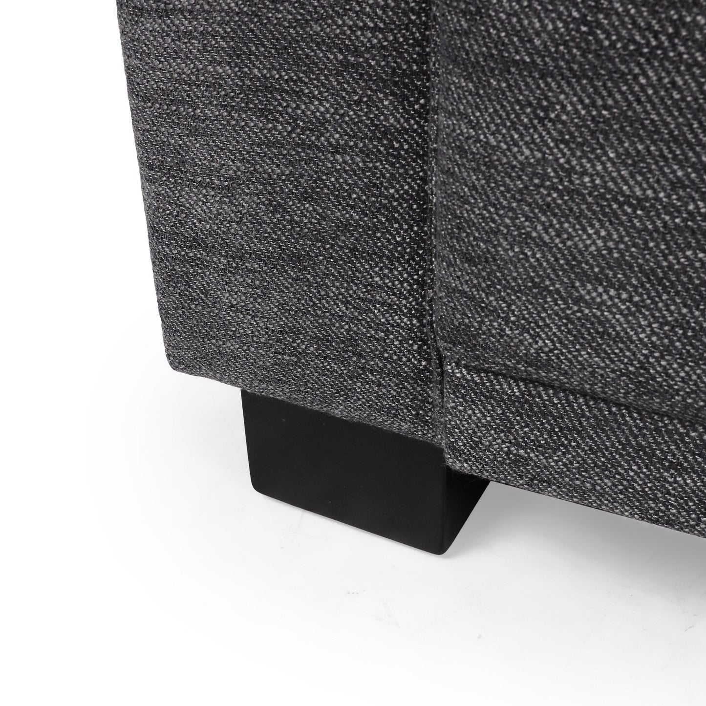 Canapé 3 places rembourré moderne anthracite 80,25 avec coussins et pieds en bois pour le salon