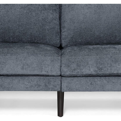 Canapé 3 places rembourré moderne anthracite 96,25 avec pieds en bois et coussins décoratifs pour le salon